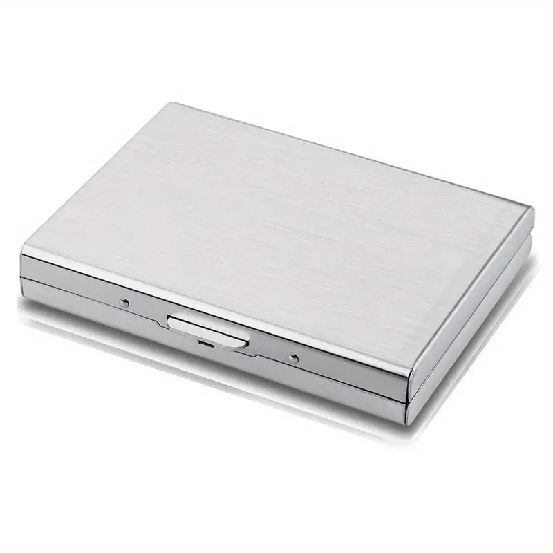 3 Pcs RFID Credit Card Holder-Stainless Steel, Silver, Blue and Black.
